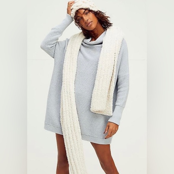 Free People Ottoman sweater tunic oversized Cozy powder blue - Picture 2 of 11